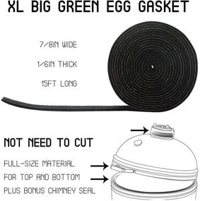 img 3 attached to 🔥 GriAddict XL Green Egg Gasket Replacement: High-Quality 15ft Long Grill Gasket Accessory for XL Big Green Egg Grill - Create an Enhanced Seal!