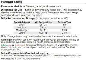 img 1 attached to 🐱 Feline Complete Joint Care by Dr. Bill: Advanced Hip & Joint Supplement for Cats with Green Lipped Mussel Extract, Collagen Type II, Chondroitin, Hyaluronic Acid, and Colostrum