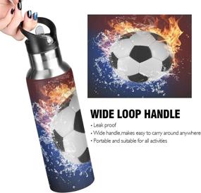 Fiery Soccer Ball Water Bottles