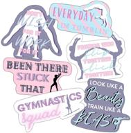 🎁 gymnasticshq gymnastics sticker bundle: motivational decals for water bottles, notebooks & gifts for gymnasts logo
