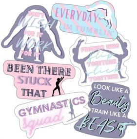 img 2 attached to 🎁 GymnasticsHQ Gymnastics Sticker Bundle: Motivational Decals for Water Bottles, Notebooks & Gifts for Gymnasts