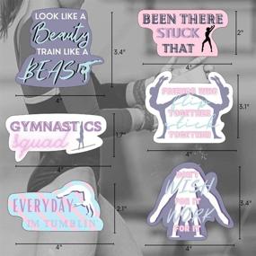 img 1 attached to 🎁 GymnasticsHQ Gymnastics Sticker Bundle: Motivational Decals for Water Bottles, Notebooks & Gifts for Gymnasts