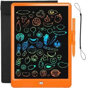 img 4 attached to 10-Inch Magnetic Drawing Board LCD Draw Pad with Protective Bag - Colorful Screen Writing Tablet, Perfect Traveling Birthday Gift for 3-6 Year Old Boys and Girls - LEYAOYAO Toys