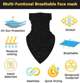 img 1 attached to Reusable Washable Cloth Bandanas Gaiter Men's Accessories for Scarves
