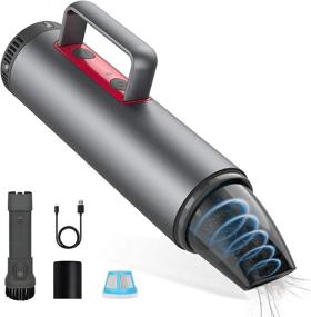 img 4 attached to 🚗 REEXBON Cordless Car Vacuum Cleaner: Portable, USB Rechargeable, with LED Torch, 5800Pa Suction & 2000mAh - Perfect for Vehicle Cleaning