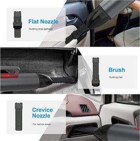 img 2 attached to 🚗 REEXBON Cordless Car Vacuum Cleaner: Portable, USB Rechargeable, with LED Torch, 5800Pa Suction & 2000mAh - Perfect for Vehicle Cleaning