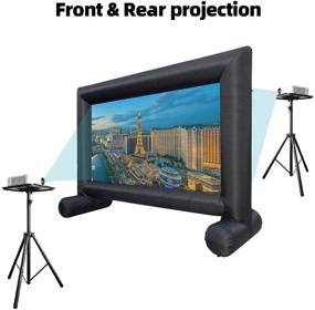 img 3 attached to 🎬 TKLoop 16 Feet Inflatable Movie Screen – Stable T-Foot Design, Double-sided Projection, Seamless Blow Up Projector Screen with Inflation Fan, Tie-Downs, and Storage Bag