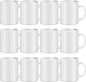 img 4 attached to ☕ Sublimation Blank Tazas Sublimacion: Versatile White Ceramic Coffee Mugs