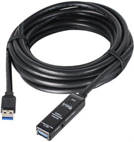 img 3 attached to 🔌 Черный активный усилительный кабель USB 3.0 SIIG - 20 метров (JU-CB0811-S1)