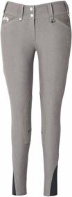 img 2 attached to 👖 Blakely Knee Patch Breeches for Women by Equine Couture with Contrast Saddle Stitching