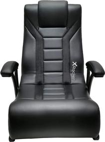 img 4 attached to 🎮 X Rocker 5111601 Jynx Floor Rocker 2.1 BT - Premium Black Gaming Chair! Dimensions 37.01" x 22.83" x 34.65