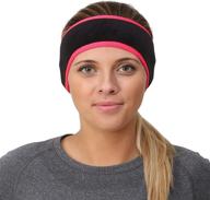 trailheads women's fleece ponytail headband - winter running earband logo