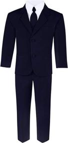 img 3 attached to 👦 Stylish Boys' Black 6 Piece Suit Set: Suits & Sport Coats for Boys' Clothing