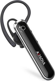 img 4 attached to ADSDIA Bluetooth Earpiece V4.2 with Built-in Mic & IPX5 Waterproof - Wireless Headphones for Handsfree Calling, Noise Cancelling, Deep Bass - Compatible with iOS Android Phone - Perfect for Sports & Driving