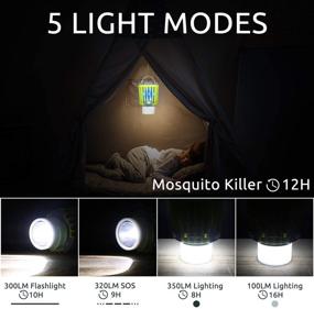 img 3 attached to 🏕️ ERAVSOW Camping Bug Zapper: 3-in-1 Rechargeable Mosquito Killer, LED Lantern, and Flashlight - Portable Compact Camping Gear for Outdoors