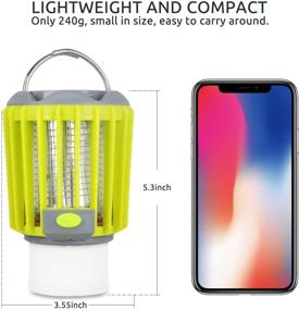 img 1 attached to 🏕️ ERAVSOW Camping Bug Zapper: 3-in-1 Rechargeable Mosquito Killer, LED Lantern, and Flashlight - Portable Compact Camping Gear for Outdoors