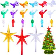 ruisita 153-piece multi-colored ceramic christmas tree ornament set with plastic tree bulbs and star topper logo