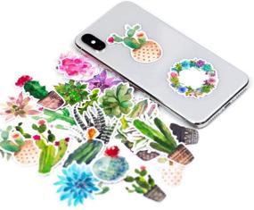 img 1 attached to 🌵 June Trendy Cute Cactus and Succulent Plants Waterproof Stickers - Versatile Crafting Accessory (28 Pieces)