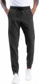 img 4 attached to 🏋️ THE GYM PEOPLE Men's Fleece Joggers: Athletic Loose-fit Sweatpants with Deep Pockets for Workout, Running, Training