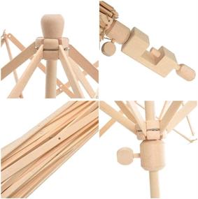 img 3 attached to Пряжа моталки деревянный зонтик вязание