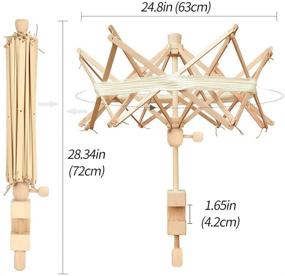 img 2 attached to Пряжа моталки деревянный зонтик вязание