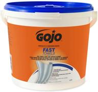 🧼 gojo fast wipes hand cleaning towels 9x10 - 225 pre-moistened towels in a bottle logo