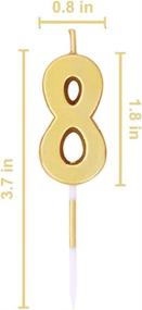 img 2 attached to 🕯️ Wish Premium Birthday Candles Set – 10 Gold Candle Numbers 0-9 – Perfect for Cake Decorations, Birthdays, Wedding Anniversaries, Party Favors & Celebrations [2nd Generation]