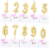 🕯️ wish premium birthday candles set – 10 gold candle numbers 0-9 – perfect for cake decorations, birthdays, wedding anniversaries, party favors & celebrations [2nd generation] логотип