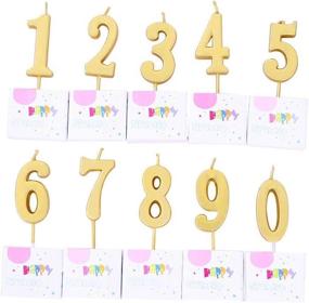 img 3 attached to 🕯️ Wish Premium Birthday Candles Set – 10 Gold Candle Numbers 0-9 – Perfect for Cake Decorations, Birthdays, Wedding Anniversaries, Party Favors & Celebrations [2nd Generation]