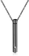 🖤 norya urn necklace bar pendant - exquisite memorial jewelry for ashes, keepsake cremation jewelry (black) logo