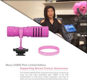 img 3 attached to Movo VXR10 Universal Video Microphone: Pink Breast Cancer Awareness Edition - Ideal for iPhone, Android, Canon EOS, Nikon DSLR Cameras, and Camcorders