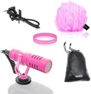 movo vxr10 universal video microphone: pink breast cancer awareness edition - ideal for iphone, android, canon eos, nikon dslr cameras, and camcorders logo