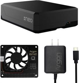 img 4 attached to 🔥 Argon NEO Raspberry Pi 4 Model B Heatsink Case with Fan HAT and Power Supply - Enhances Cooling, Supports Fan, Camera, and LCD Display, Accessible GPIO and PoE Pins