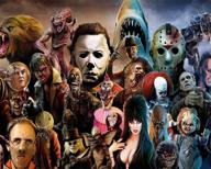 🎨 horror movie characters paint by numbers kit: fun canvas painting for adults & kids - unleash creativity with acrylic coloring gift - 16"x20 logo