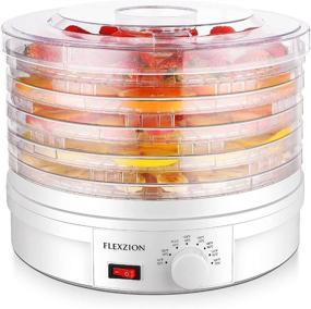 img 4 attached to 🍎 Flexzion Food Dehydrator Machine - Electric Fruit Dryer with 5 Trays, Adjustable Temperature Control, Roll Up and Mesh Tray - Ideal for Dehydrating Food, Jerky, Meat, Herbs, Spices, Vegetables, Snacks, and Dog Treats