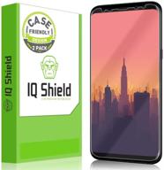 📱 iqshield 2-pack защитная пленка против пузырьков для экрана samsung galaxy s8 plus - дружественная к чехлу (неграфеновая) логотип