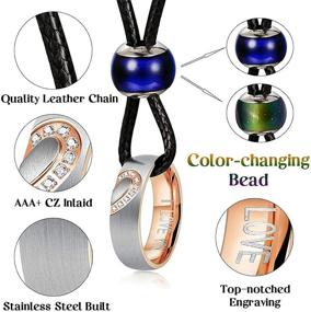 img 2 attached to 🔥 Stylish MILACOLATO Stainless Steel Yin Yang Love Pendant Necklace and Leather Bracelet Sets: Perfect for Couples