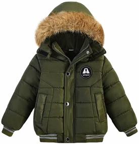 img 4 attached to ❄️ AMIYAN Kids Winter Snowsuit Jackets & Coats for Boys - Enhanced Thickness for Warmth