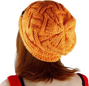 img 1 attached to 🧣 Womens Beanie Hats: Stay Cozy with Samtree's Stretch Crochet Knit Winter Warm Woolen Ski Cap