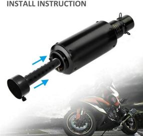 img 2 attached to 🏍️ Enhance Your Motorcycle's Performance with MASO 2PCS Universal 48mm Exhaust Silencer: Motorbike Muffler Can Insert Baffle Silencer in Sleek Black Design