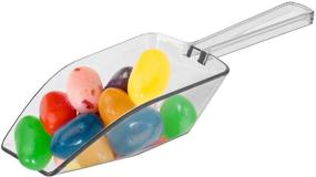 img 3 attached to 🍨 12 Pcs Clear Small Plastic Acrylic Scoops, 5.5” Kitchen Scoop for Wedding Desserts, Candy Buffet, Ice Cream, Protein Powders, Coffee, Tea, Flour (12 Pack, 5.5")