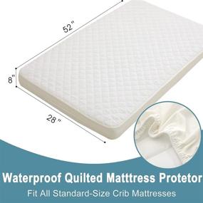 img 2 attached to 🛏️ Ultimate Waterproof Crib Mattress Protector: Baby Bedding Cover for Boys and Girls - Sheets, Pad and Crib Sheet all in one!
