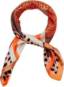 img 2 attached to 🧣 YAQUEYATRUES 2 Packs Luxury Silk Scarf, Fashion Satin Head Neck Scarf Hair Wrap for Women, Girls, and Ladies