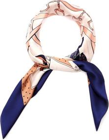 img 3 attached to 🧣 YAQUEYATRUES 2 Packs Luxury Silk Scarf, Fashion Satin Head Neck Scarf Hair Wrap for Women, Girls, and Ladies