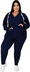 img 4 attached to 👚 Stylish and Comfortable: Tycorwd Women's Plus Size Two Piece Sweatsuit Sets for Effortless Lounging