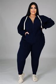 img 3 attached to 👚 Stylish and Comfortable: Tycorwd Women's Plus Size Two Piece Sweatsuit Sets for Effortless Lounging