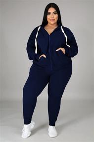 img 1 attached to 👚 Stylish and Comfortable: Tycorwd Women's Plus Size Two Piece Sweatsuit Sets for Effortless Lounging