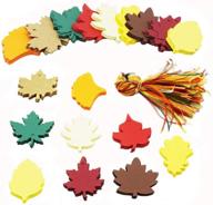 autumn maple thanksgiving gift tags - 180 pcs craft paper tags with organza fall ribbons logo