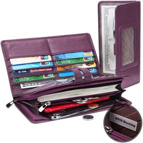 img 2 attached to YALUXE Women's Handbags & Wallets with Blocking Removable Checkbook Capacity