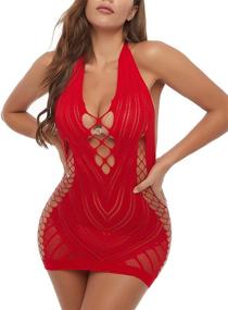 img 3 attached to 💋 Seductive FasiCat Fishnet Babydoll Lingerie: Perfect for Nightwear, Lingerie, Sleep & Lounge